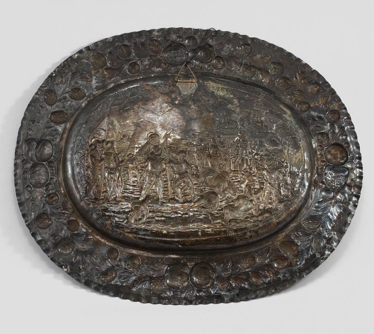 PRESENTERFAT, silver, barockstil, 1800-tal, vikt 1000 gram.