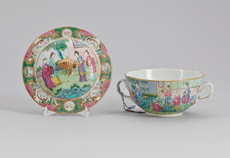 LOCKSKÅL, porslin, Kanton, Kina 1800-tal.