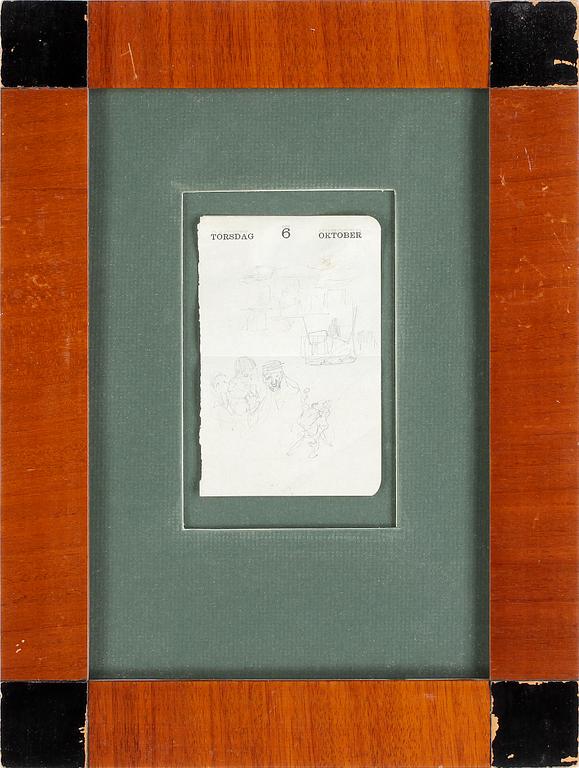 BRUNO LILJEFORS, blyertsteckningar 3 st, sign.