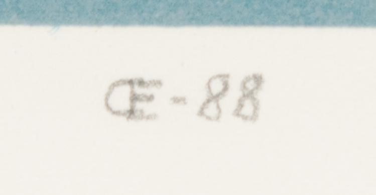 Carolus Enckell, serigrafia, signeerattu ja päivätty-88. Numeroitu 40/50.