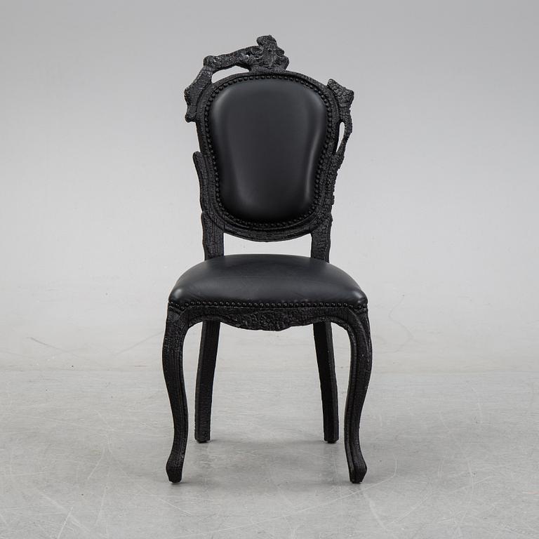 Maarten Baas, a promotional "Smoke dining chair" for Moooi,  after 2002.