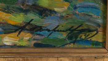 Anton Lindfors, oil on board, signed and dated 1914.