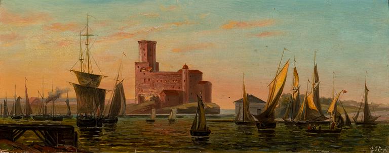 JOHAN KNUTSON, oil on board, signed.