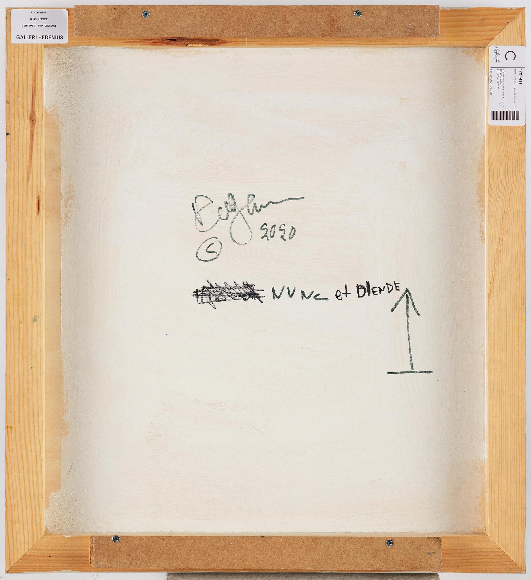 Rolf Hanson, "Nunc et diende".