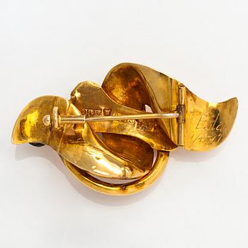 An 18K gold brooch, Olof Robert Lundgren, Turku, 1869.