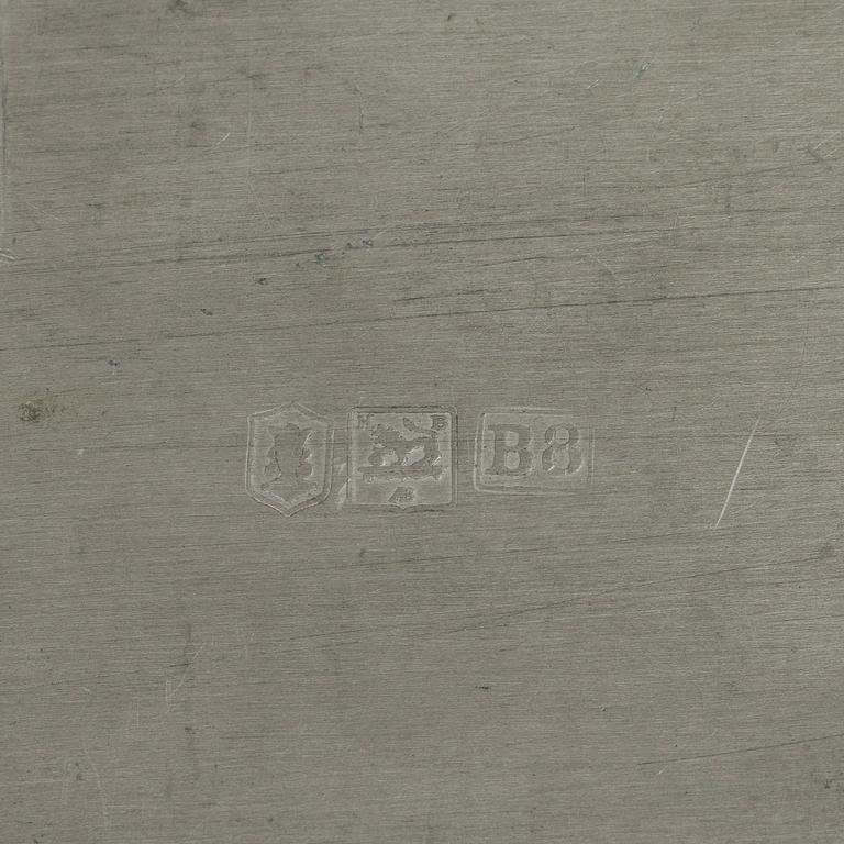 Nils Fougstedt, sannolikt, skrin, tenn, Herman Bergman, Stockholm 1928.