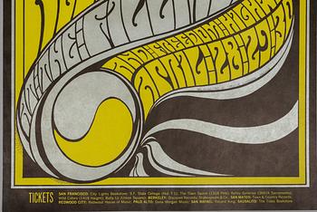 Wes Wilson, concert posters, a pair, West Coast Lithograph, 1967.