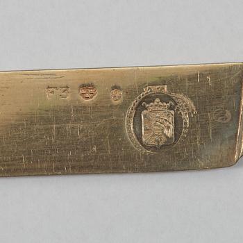 DESSERTBESTICK, 18 delar, 6+10, av Adolf Zethelius, Stockholm 1812.