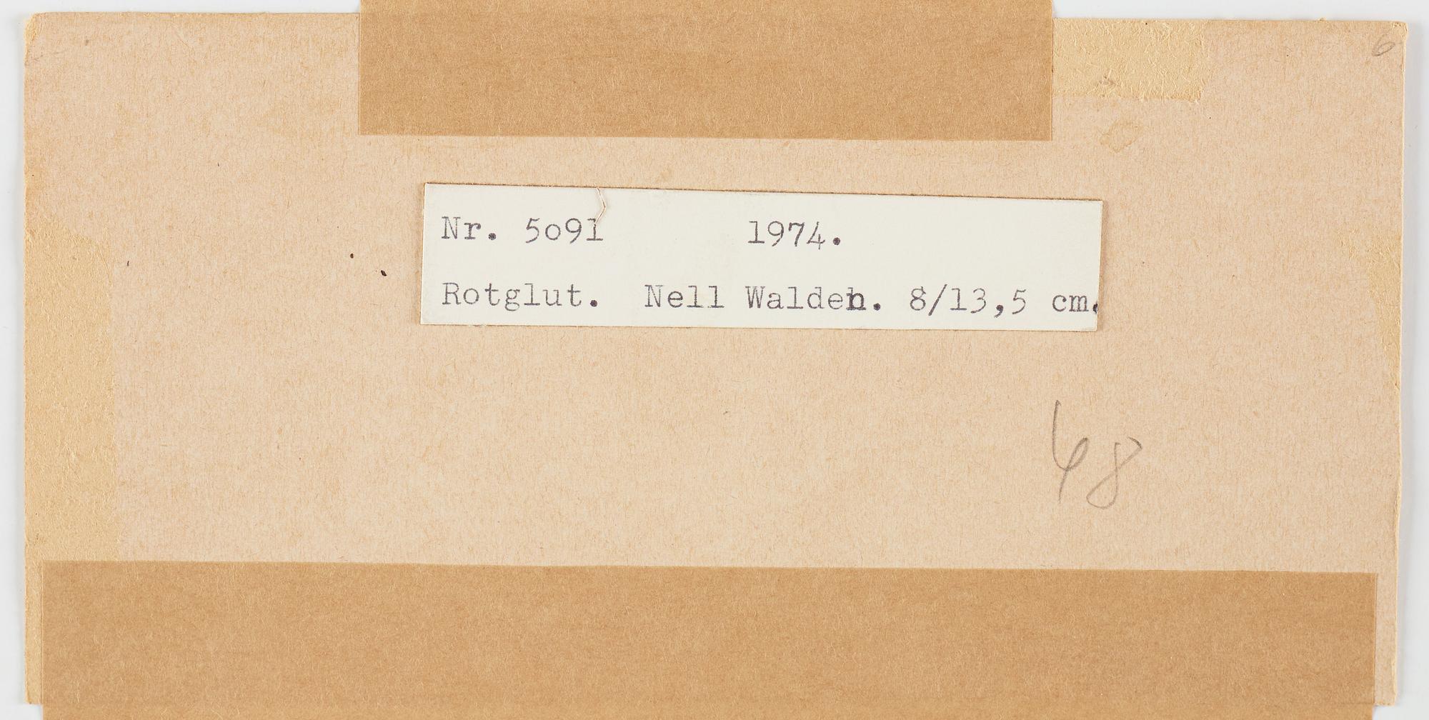 NELL WALDEN, mixed media on print, signed and dated - 74.