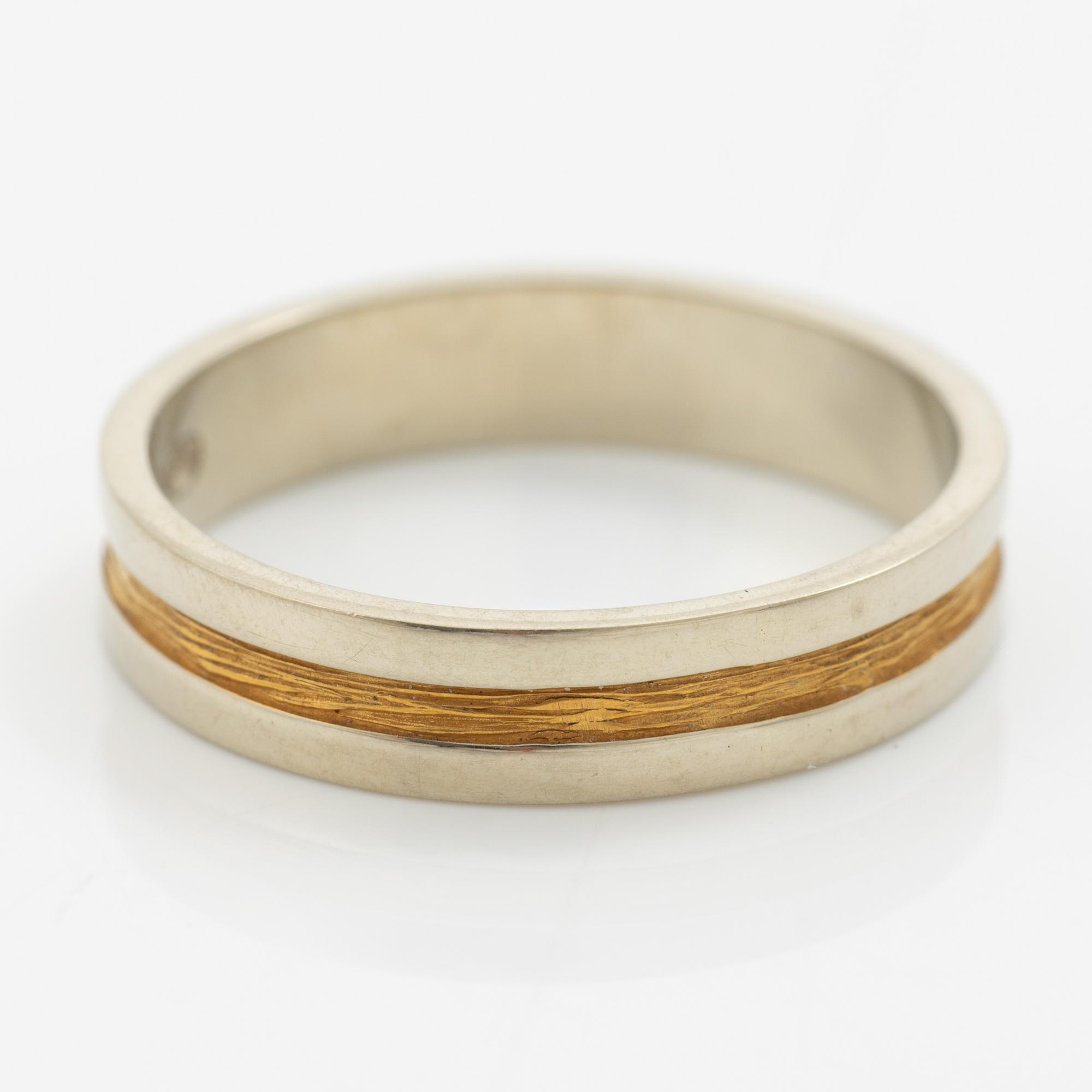 Lapponia, ring, 18K guld och vitguld, Finland 1976.