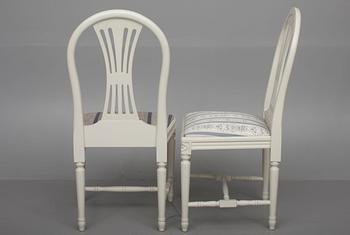 STOLAR ETT PAR, gustaviansk stil, moderntillverkning 1900-talets slut.