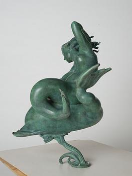 Carl Milles, Solglitter", "Najad på delfin.