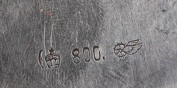 BRICKOR samt FAT, 4 st, silver. Bl a Tyskland, 1900-tal. Ca 1585 g.