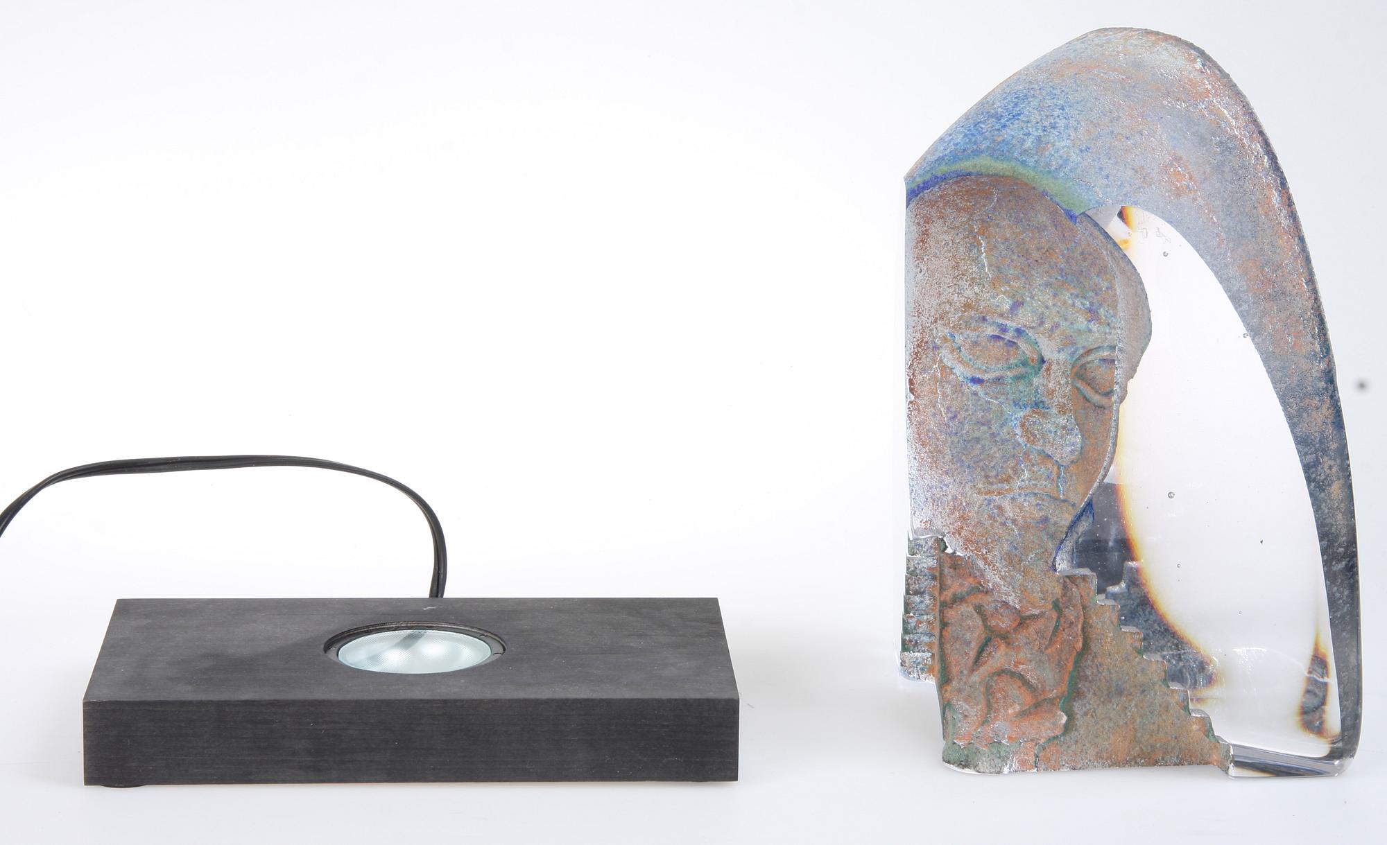 (Klart) SKULPTUR, glas, Anders Solfors, unikat, sign samt dat "2006".