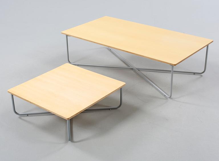 SOFFBORD, 2 st, "Havanna",  formgivna av Koncept Stockholm, Swedese, 2000-tal.