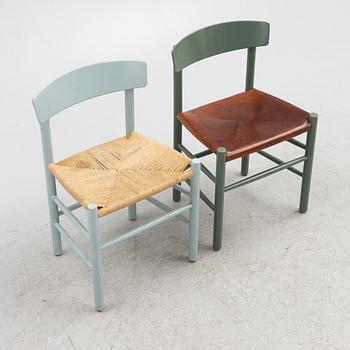 Børge Mogensen, six 'J39' chairs, Fredericia, Denmark.