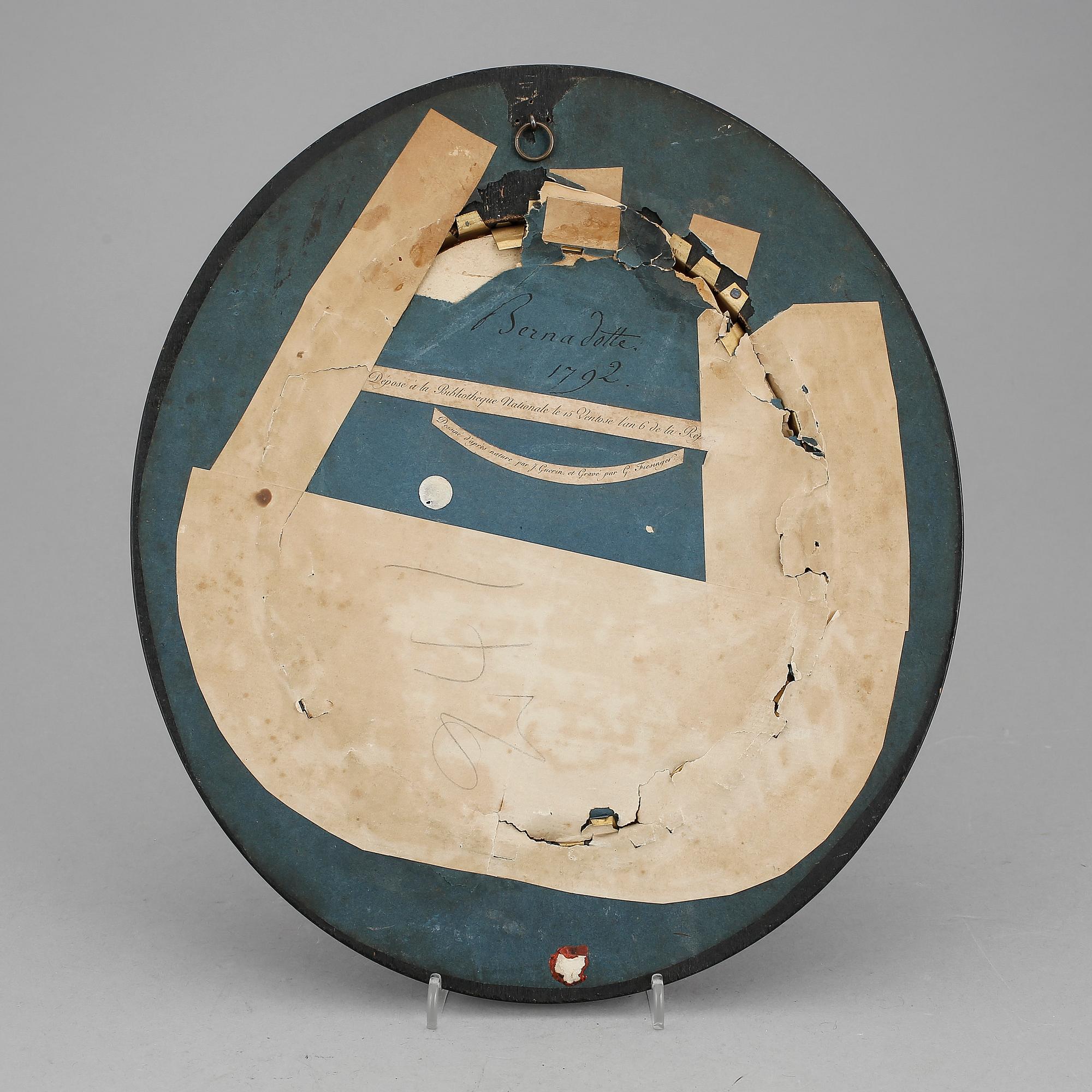 PUNKTGRAVYR, föreställande Carl XIV Johan, omkring år 1800.