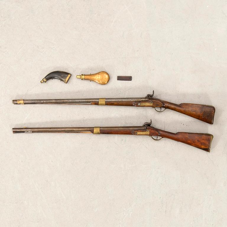 Locking rifle two pieces, Swedish, m/1845.