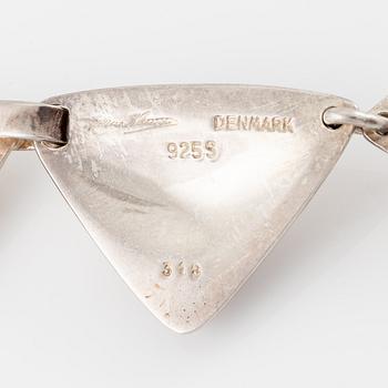 Hans Hansen, necklace and bracelet, sterling silver, Denmark.