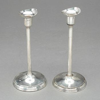 LJUSSTAKAR, ett par, silver, Ainar Axelsson, GAB, 1966.