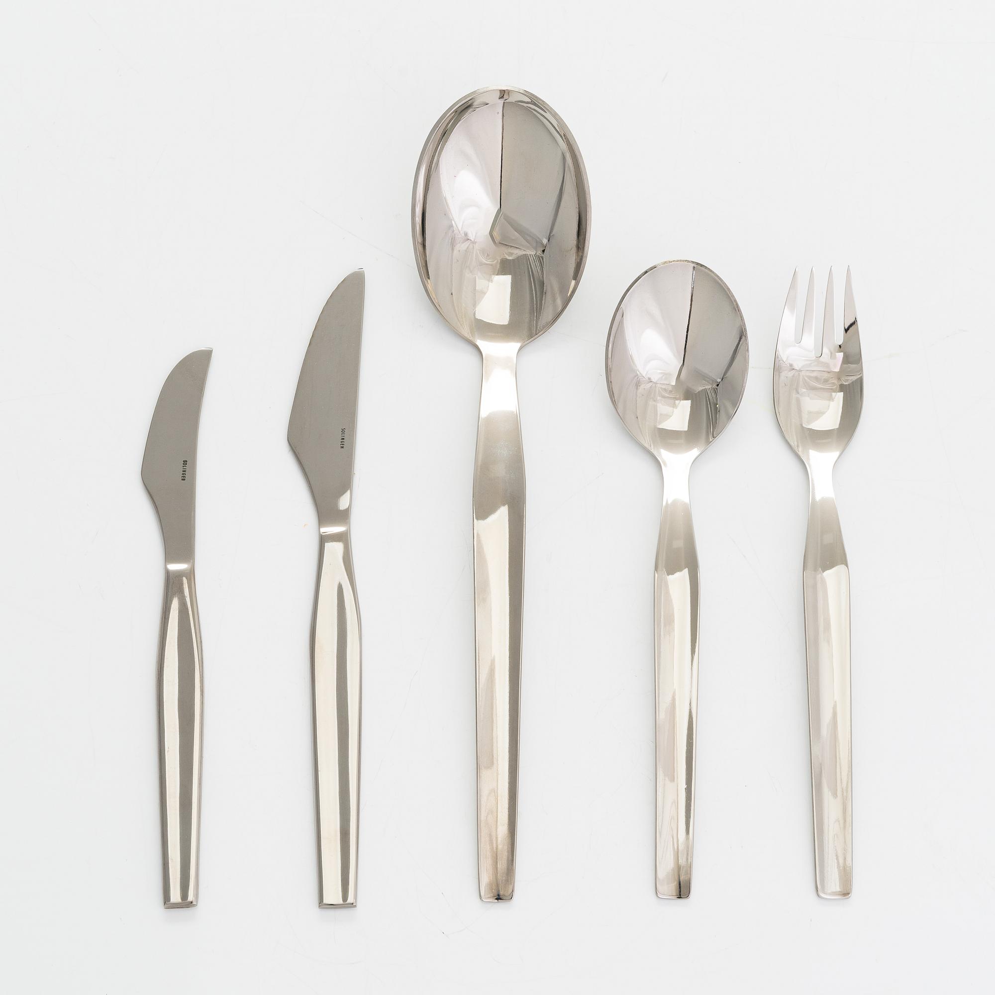Tapio Wirkkala, a 20-pcs steel set of 'Caravelle' cutlery for Hopeakeskus Oy Finland.
