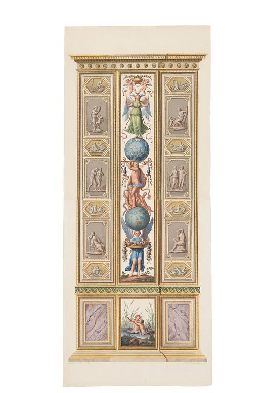 Giovanni Volpato, Six wall sections / pilasters in the Raphael Loggias in the Vatican.