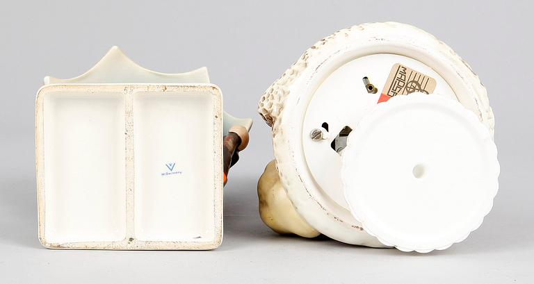 FIGURINER, 2 st, porslin, Hummel, Goebel, 1900-tal.