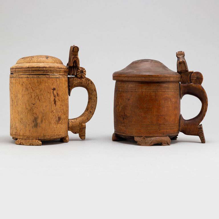 Two Norwegian 18th century tankards.