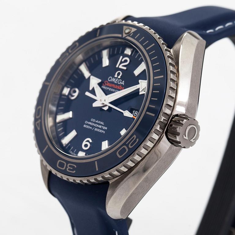 Omega, Seamaster, Professional, Planet Ocean 600M, Chronometer, rannekello, 37,5 mm.
