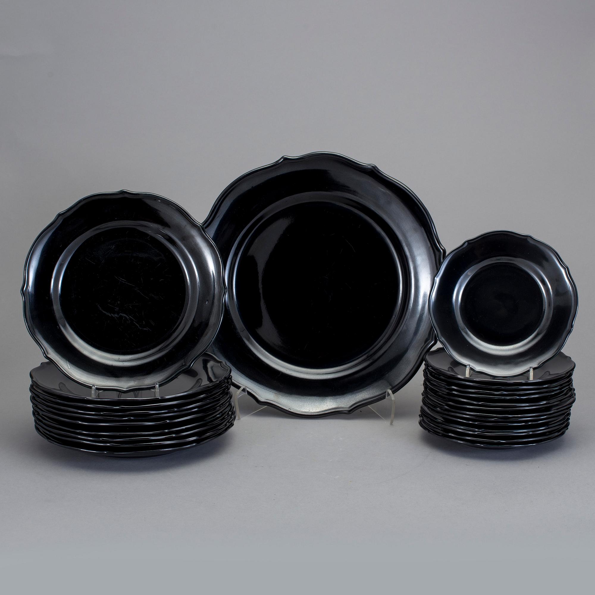 SERVISDELAR, 25 stycken, flintgods. Arthur Percy, Gefle porslinsfabrik 1920-/30-tal.