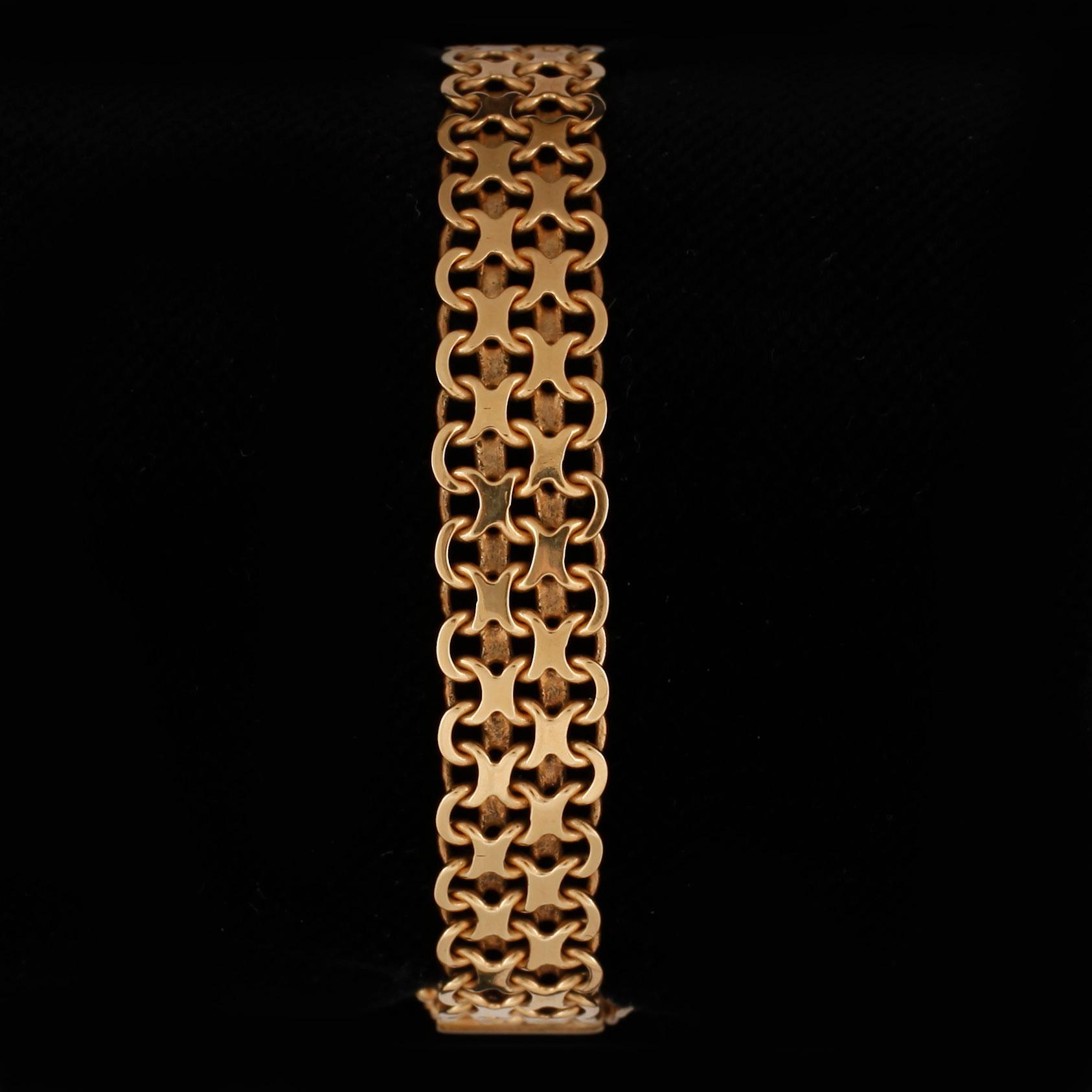 ARMBAND, 18k guld, 1959. Vikt ca 19 g.