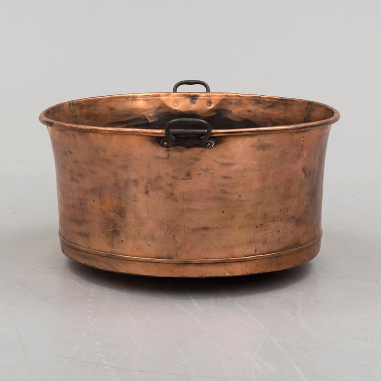 a circa 1900 copper barrel.