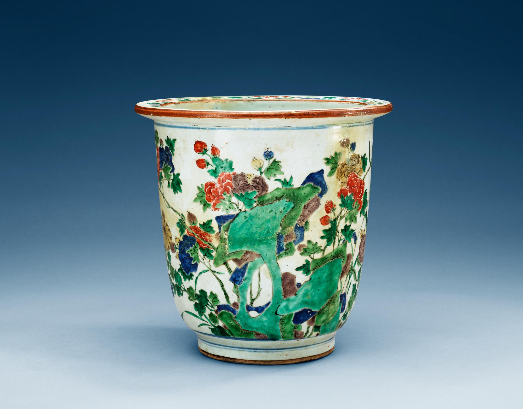 YTTERFODER, porslin. Qing dynastin, Kangxi (1662-1722).