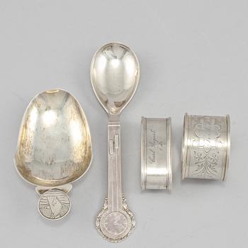 PARTI SILVER, 10 delar, 1900-tal, vikt 499 g.