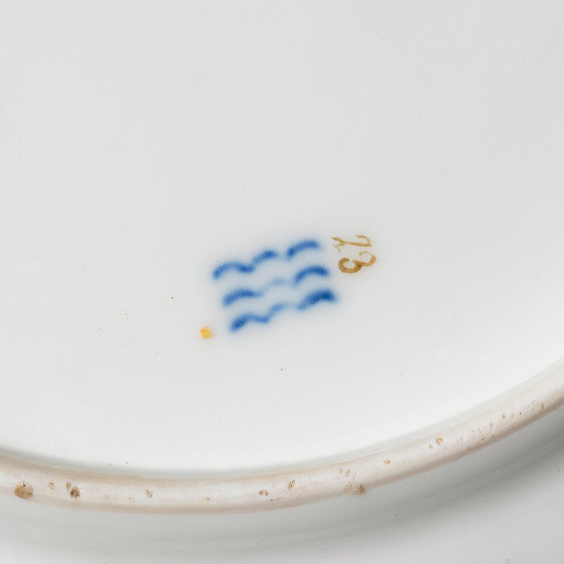 A set of 15 Royal Copenhagen 'Flora Danica' dessert dishes, Denmark, some from ca 1900, some 20th Century.