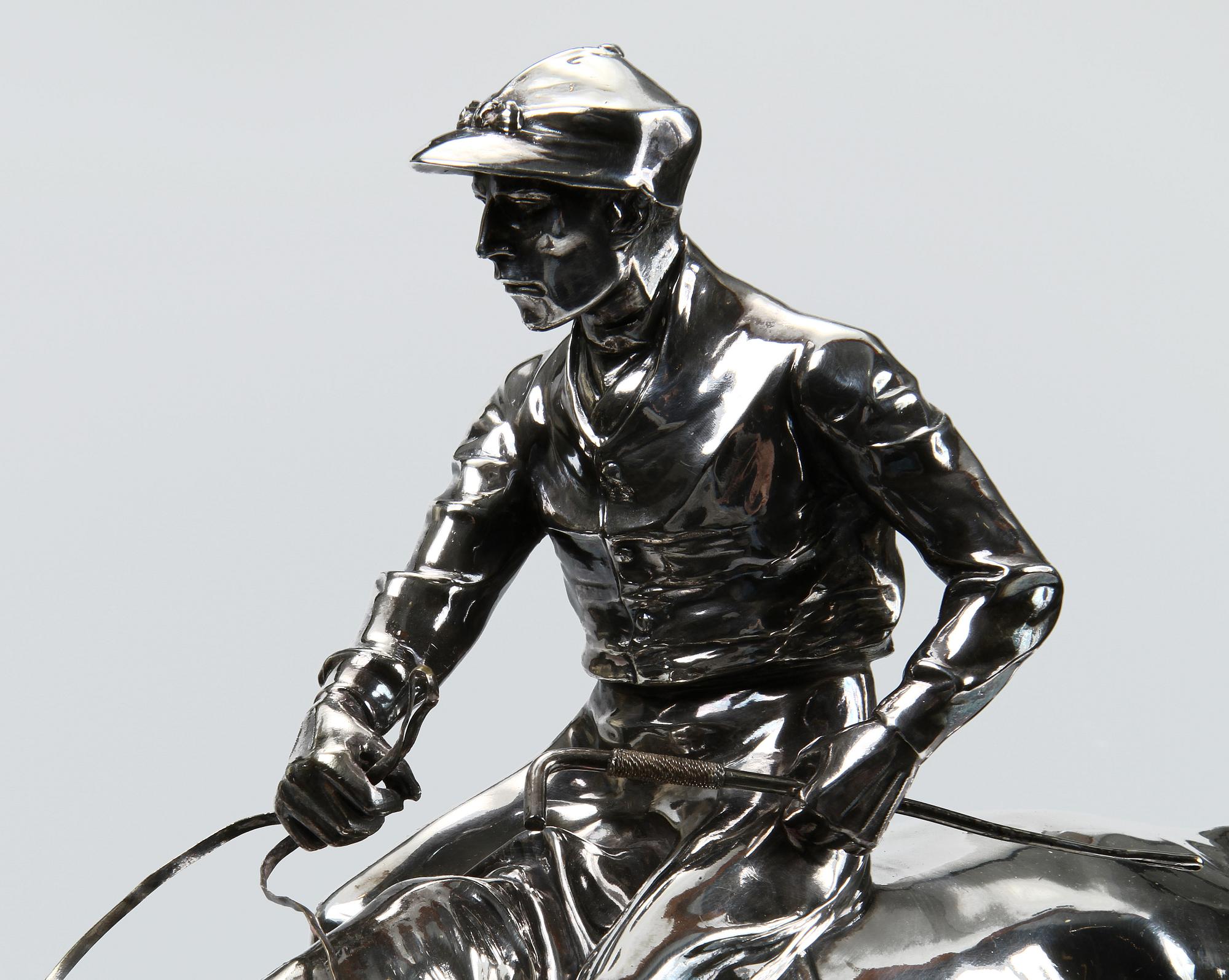 WILHELM ZWICK, skulptur, nysilver, Kayser, sign.