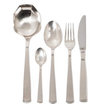 Jacob Ängman, a 49-piece silver cutlery service, 'Rosenholm', GAB, Eskilstuna, 1975-79.