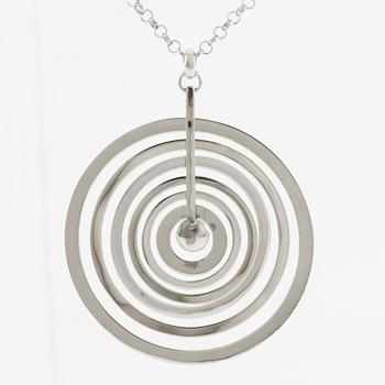 Tapio Wirkkala, pendant with chain "Silvermoon", sterling silver, for Kultakeskus.