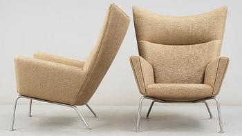 HANS J WEGNER, fåtölj, "Wing chair", CH-445, Carl Hansen & Søn, Danmark.