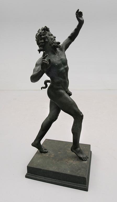 SKULPTUR, brons, kopia från Pompeji, 1900-tal.