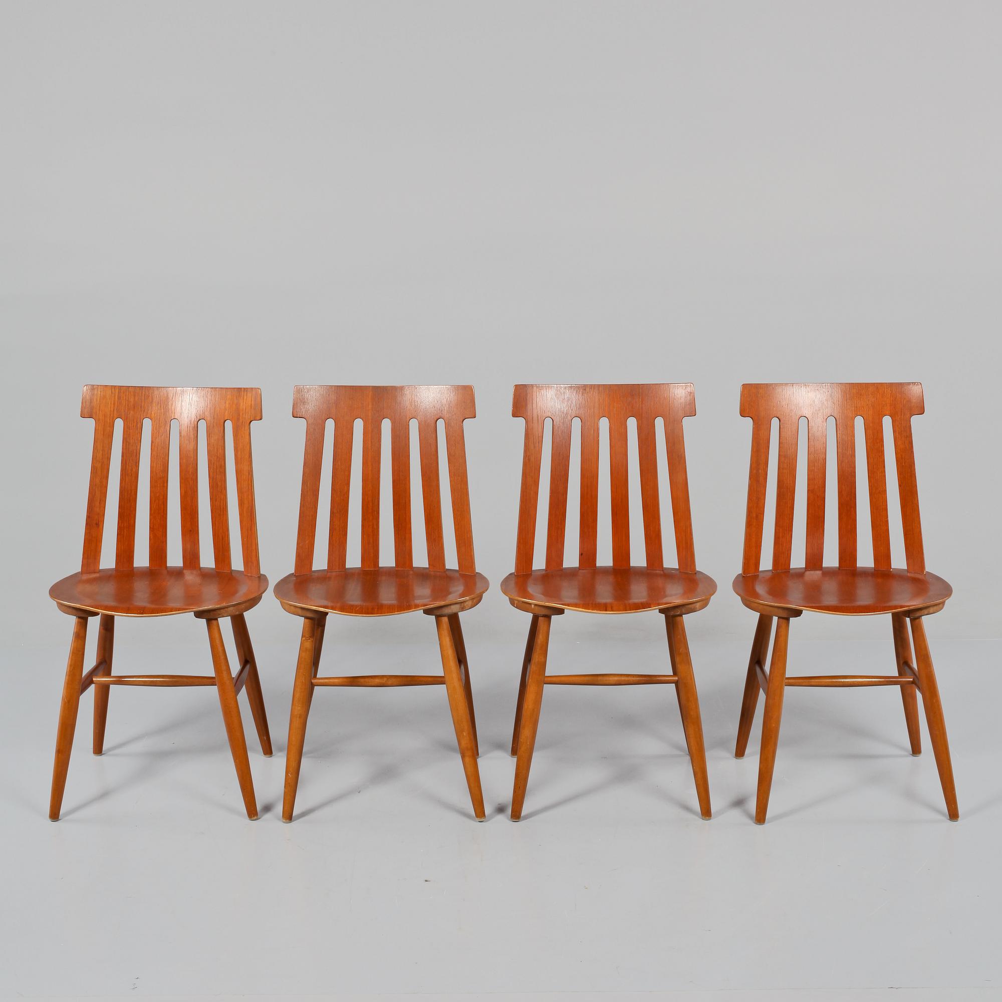 BORD, Bertil Fridhagen, Bodafors samt STOLAR, 4 st, Edsbyverken, 1950/60-tal.