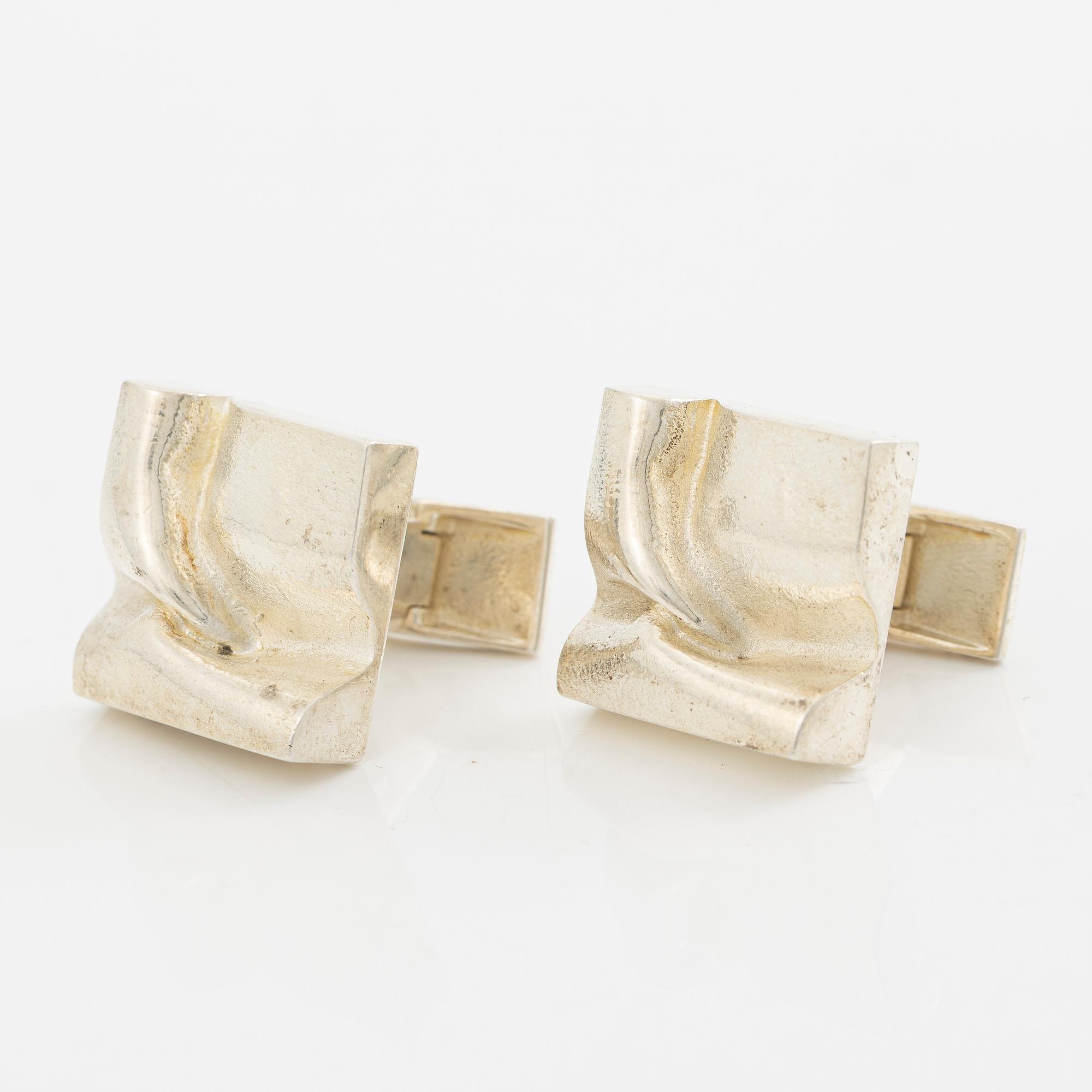 Lapponia ett par manschettknappar, sterlingsilver, Finland 1978.