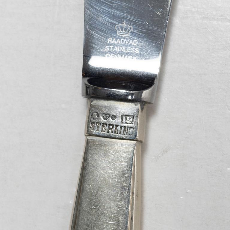 Erik Fleming, Cutlery service, 29 pieces, sterling silver, “Flavia 2”, Atelier Borgila, Stockholm, including 1963.
