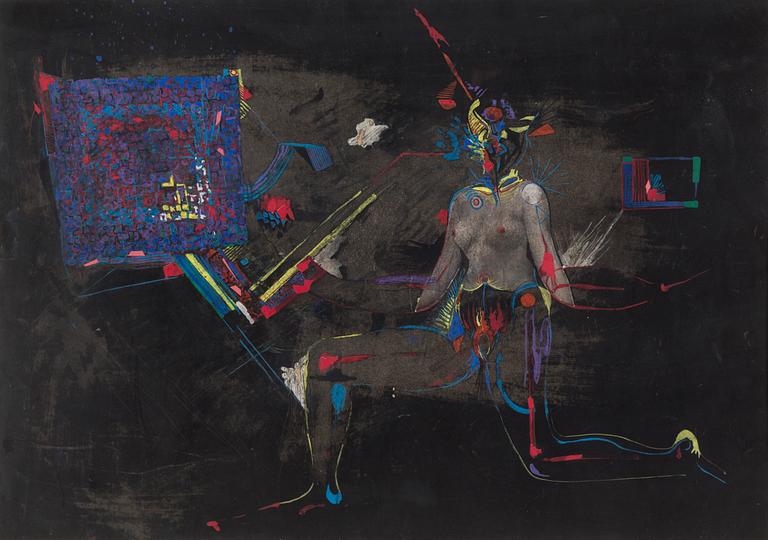 PETER WEISS, collage and mixed media on paper.