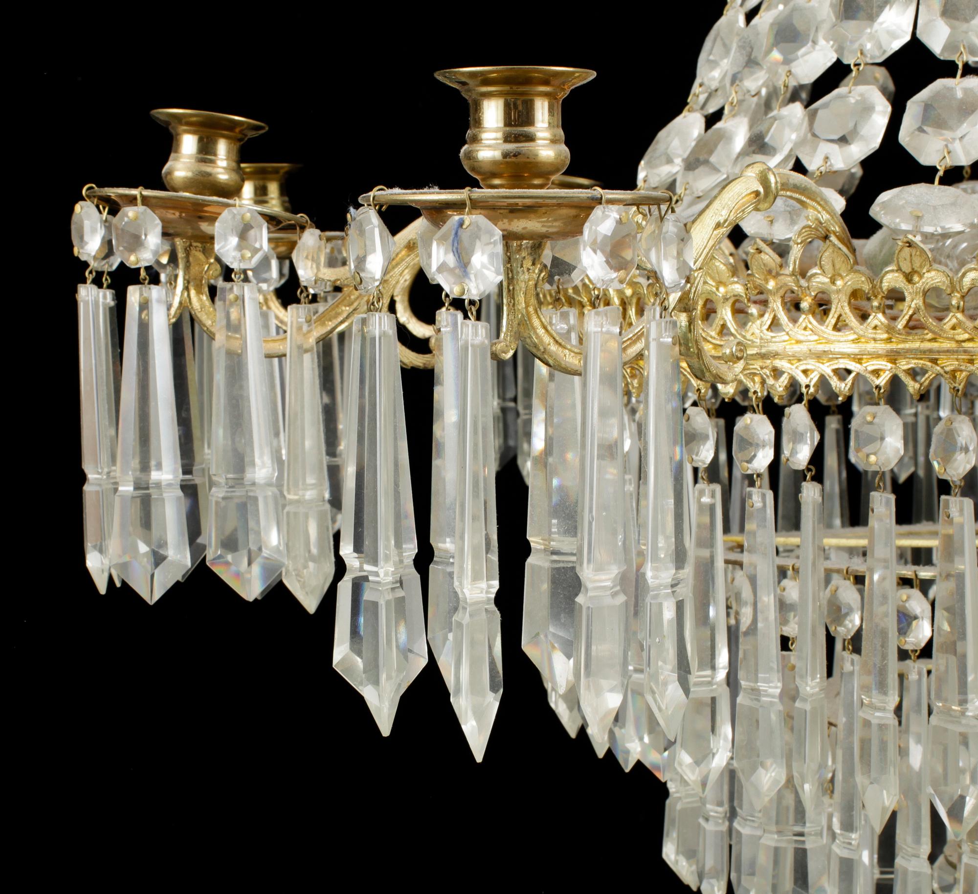 LJUSKRONA, oscariansk, omkring sekelskiftet 1900. Höjd ca 110 cm.