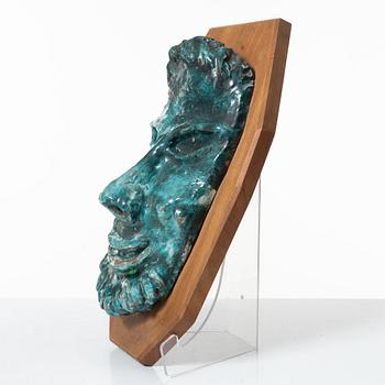 Allan Ebeling, a glazed ceramic mask, Torshälla.