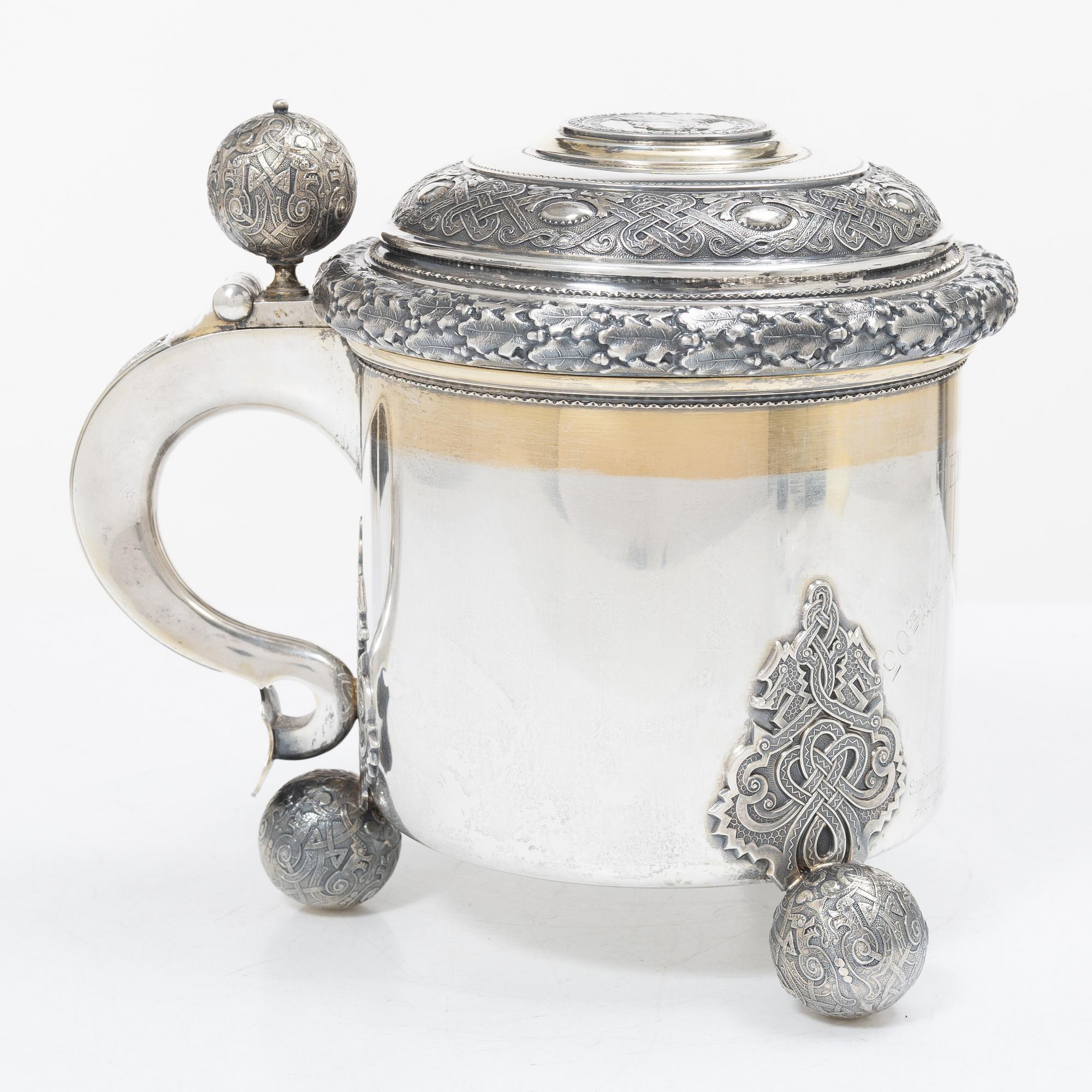 Karl Anderson, Dryckeskanna, silver, Stockholm 1906.