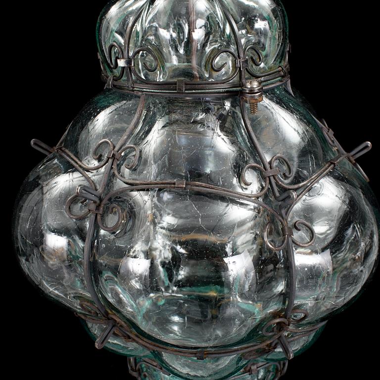 TAKLAMPA, glas, Skansen, 1900-talets mitt.