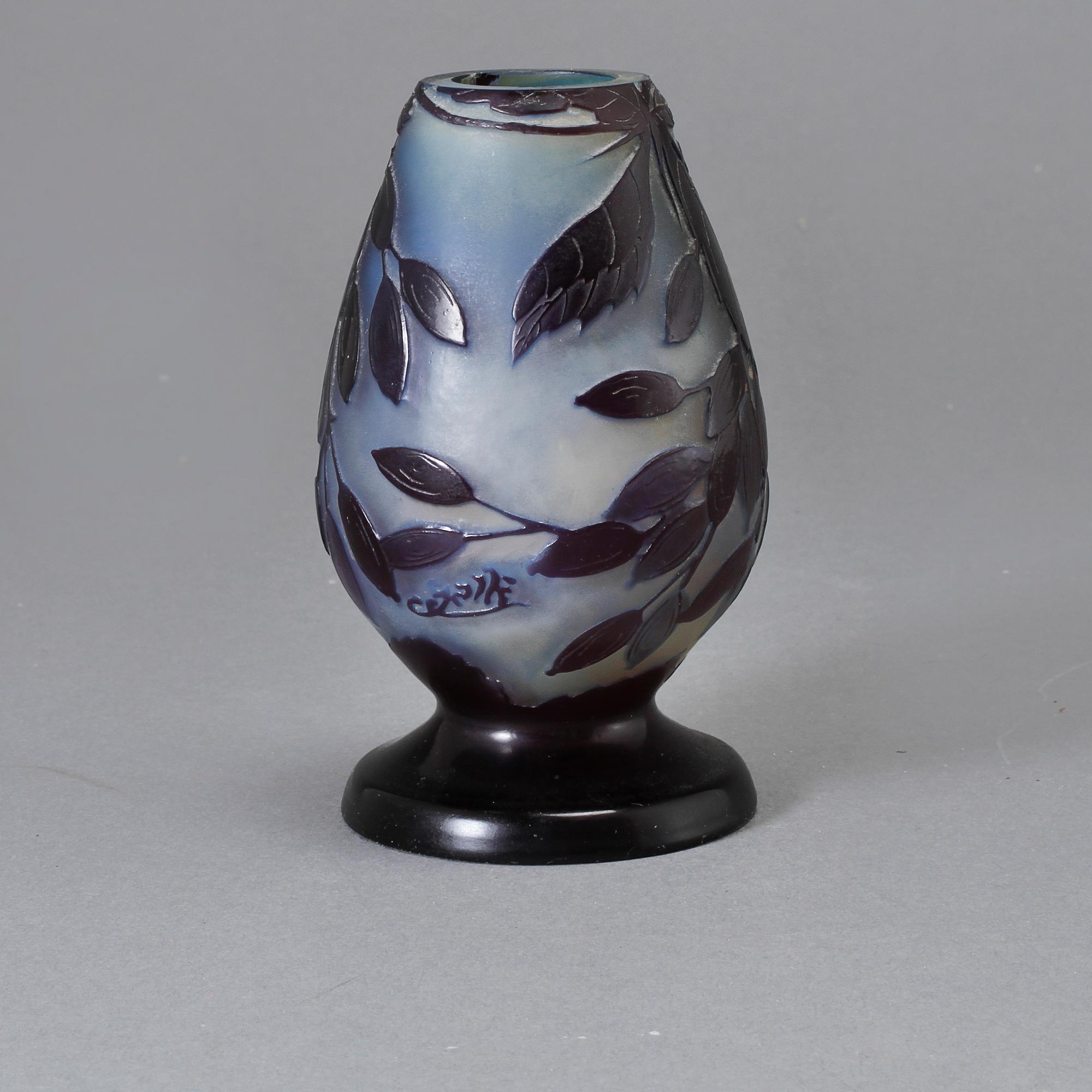 VAS, glas, Emile Gallé, Nancy, Frankrike, 1900-talets början.