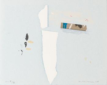 318. PORTFÖLJ, "White grey black and blue".